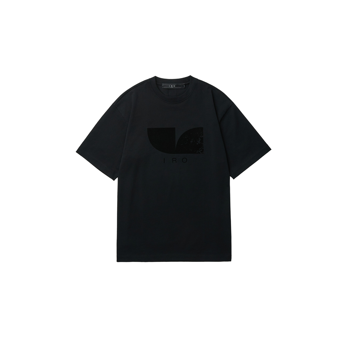IQTAM26702BKX IRO Flux Symbol Logo Short-Sleeve T-Shirt Black