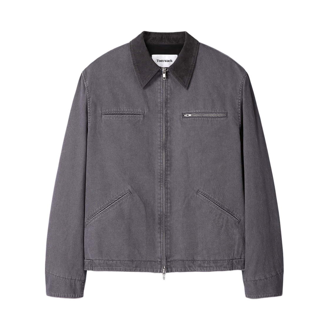 토니웩 가먼트 워시드 집 워크 자켓 페이디드 잉크(Tonywack Garment Washed Zip Work Jacket Faded Ink)