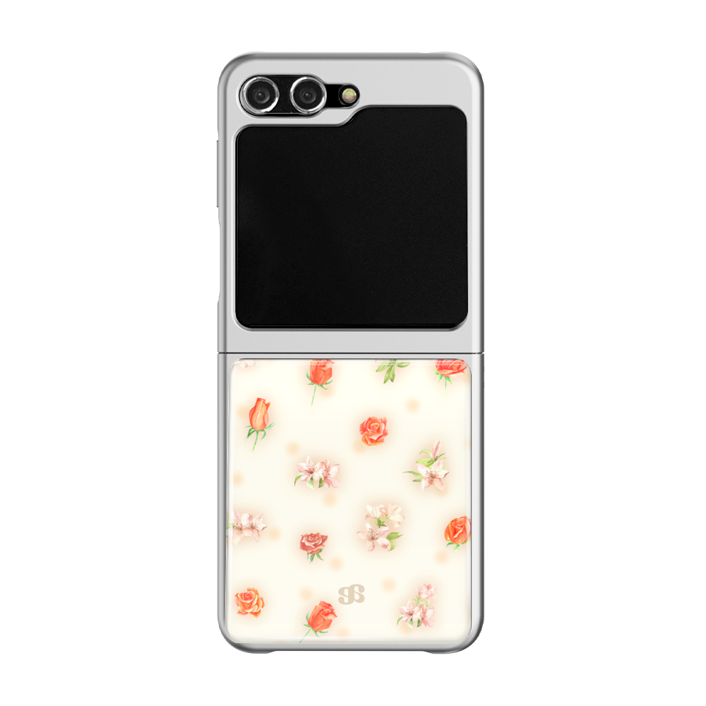 어프어프 애프리콧 로즈 에폭시 범퍼 케이스 실버(earpearp Apricot Rose Epoxy Bumper Case - Silver) - 3