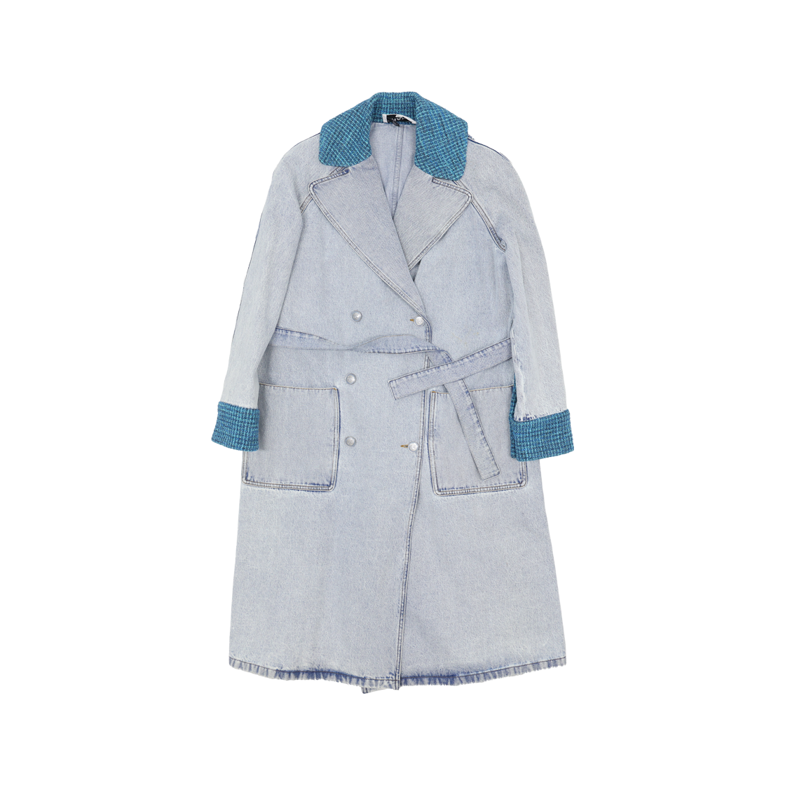 샤넬 P72303 데님 롱 트렌치 코트(Chanel P72303 Denim Long Trench Coat)
