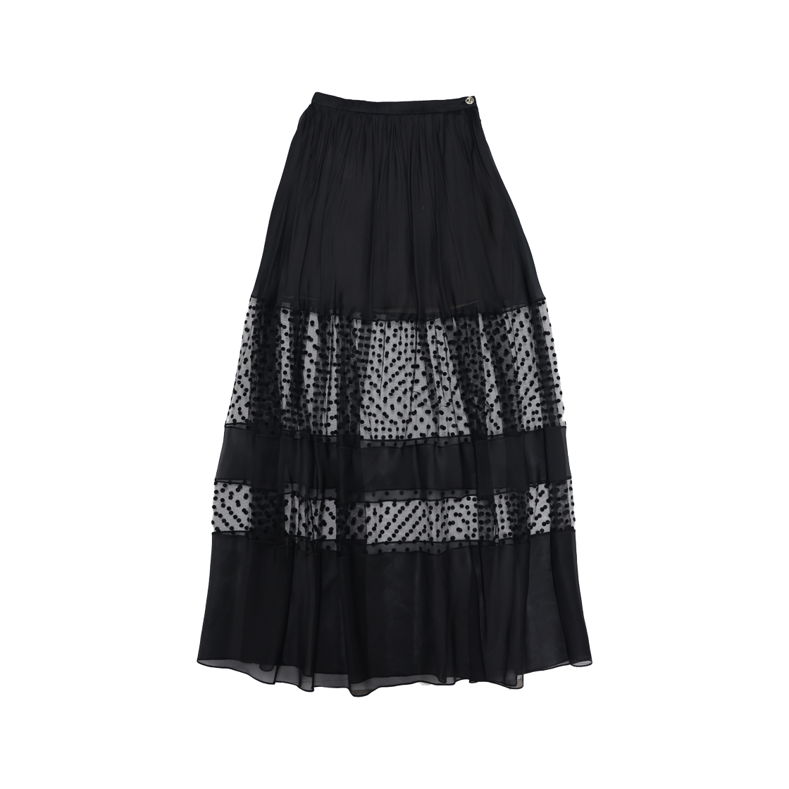 ITFM3UPWUKKV Chanel P71134 Atelier Silk Skirt in Black