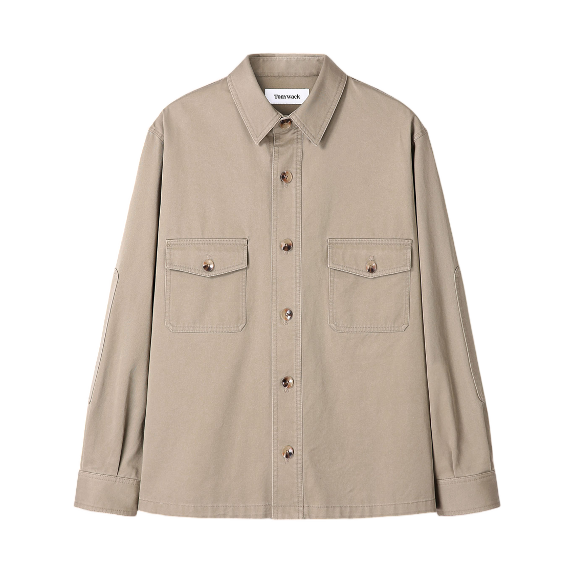 토니웩 워시드 코튼 트윌 오버셔츠 베이지(Tonywack Washed Cotton Twill Overshirt Beige)