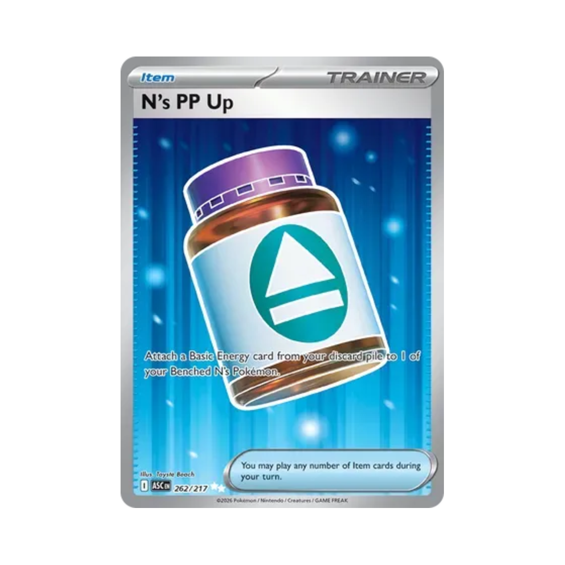 ASC262-217 Pokemon TCG N's PP Up I Mega Evolution Ascended Heroes (English Ver.)
