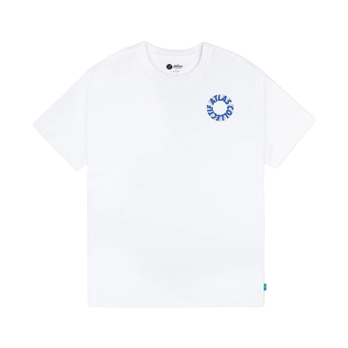 아틀라스 콜렉티프 모션 공용 180GSM 오가닉 티셔츠 화이트(Atlas COLLECTIF Motion UNISEX 180GSM Organic Tee White)