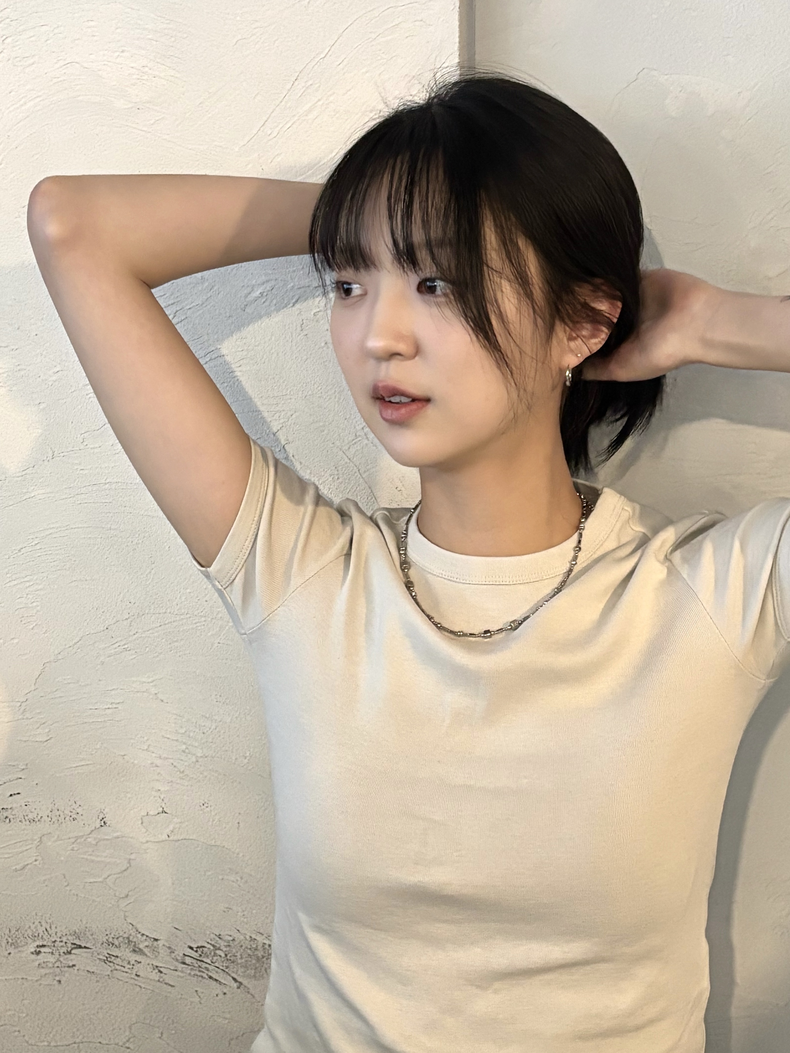 Riomeu Silver Atypical Necklace 착용 스타일