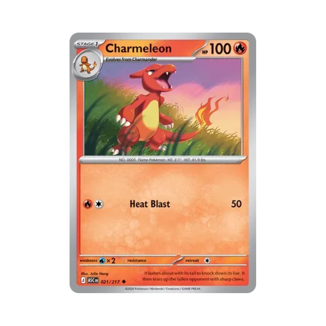 포켓몬 TCG 리자드 U 메가 에볼루션 어센드 히어로즈 (영문판)(Pokemon TCG Charmeleon U Mega Evolution Ascended Heroes (English Ver.))