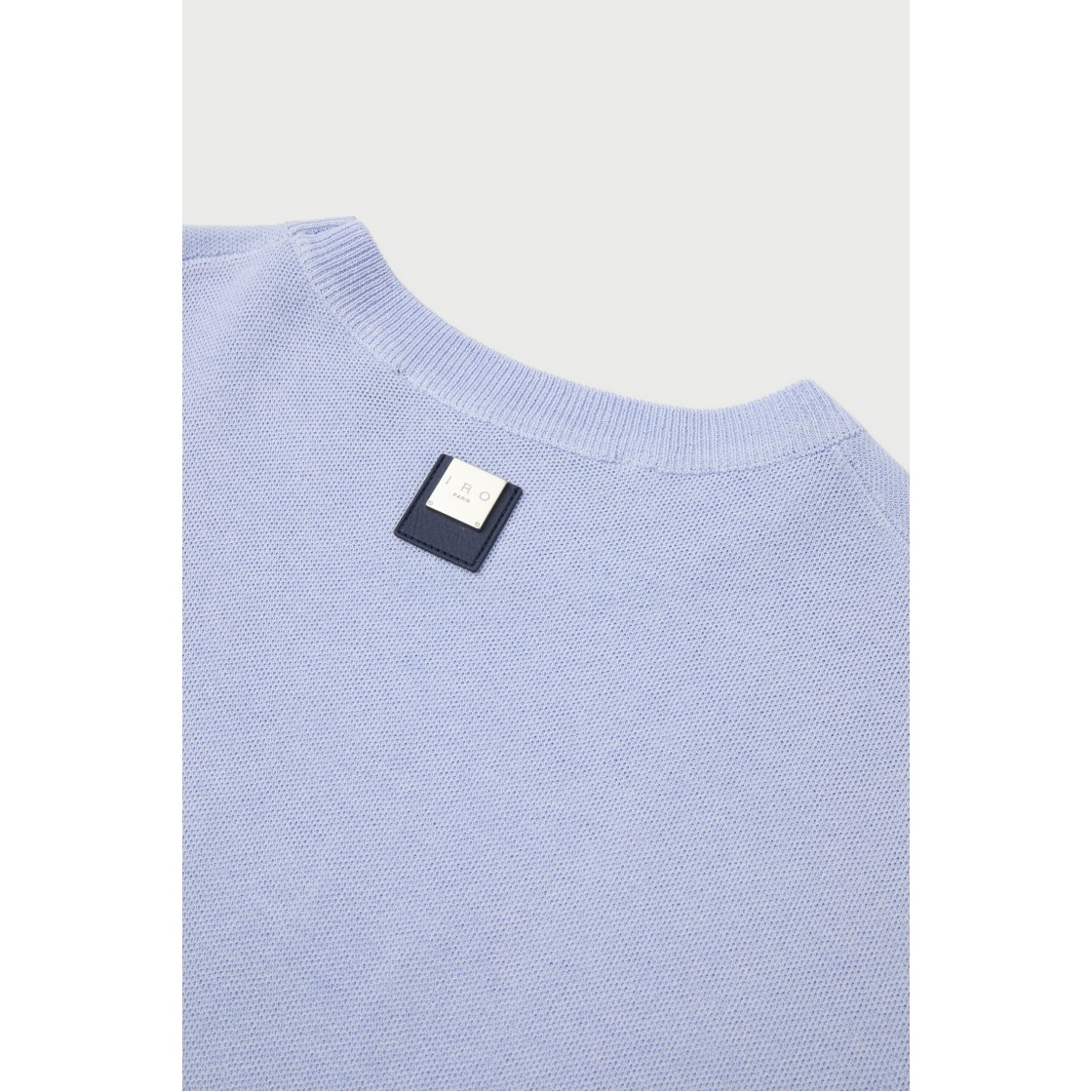 이로 네뷸라 베이직 로고 반팔 라운드 니트 라이트 블루(IRO Nebula Basic Logo Short-Sleeve Round-Neck Knit Light Blue) - 6