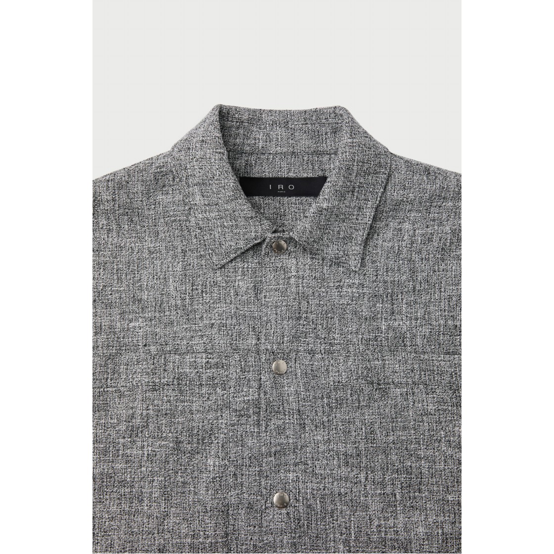 이로 티셀 트위드 포켓 셔켓 블랙(IRO Tissel Tweed Pocket Shirt Jacket Black) - 4