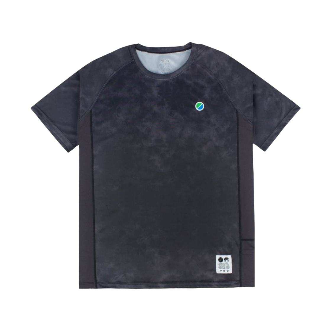 아틀라스 콜렉티프 V3 코어 남성 러닝 티셔츠 타이다이 블랙(Atlas COLLECTIF V3 Core MENS Running TShirt Tie Dye Black)