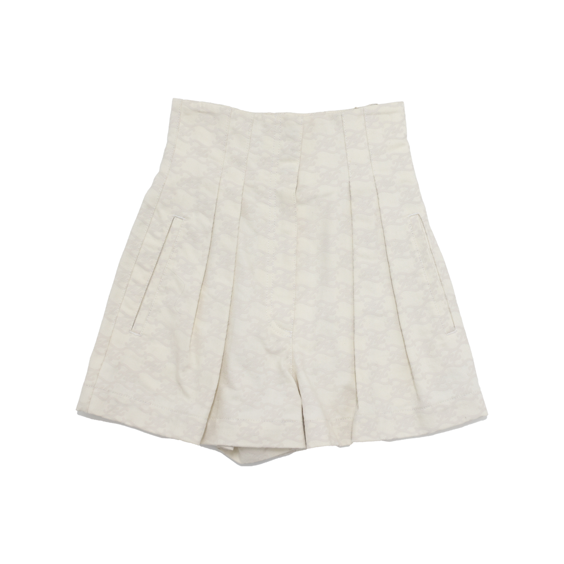 IT3HW6VMMWBL Fendi FLP635 Ivory Cotton Shorts