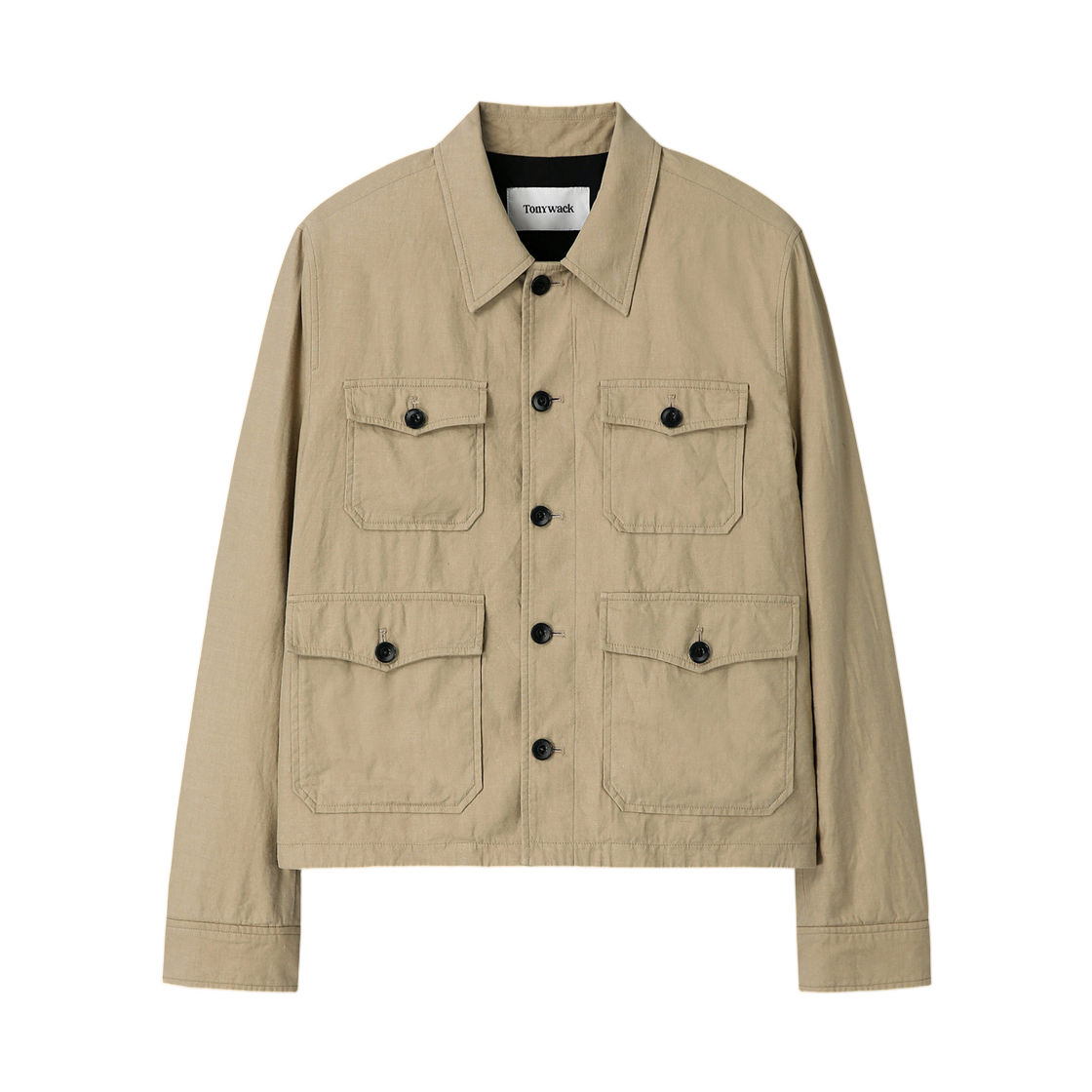 토니웩 코튼 리넨 크롭 사파리 자켓 샌드(Tonywack Cotton Linen Cropped Safari Jacket Sand)
