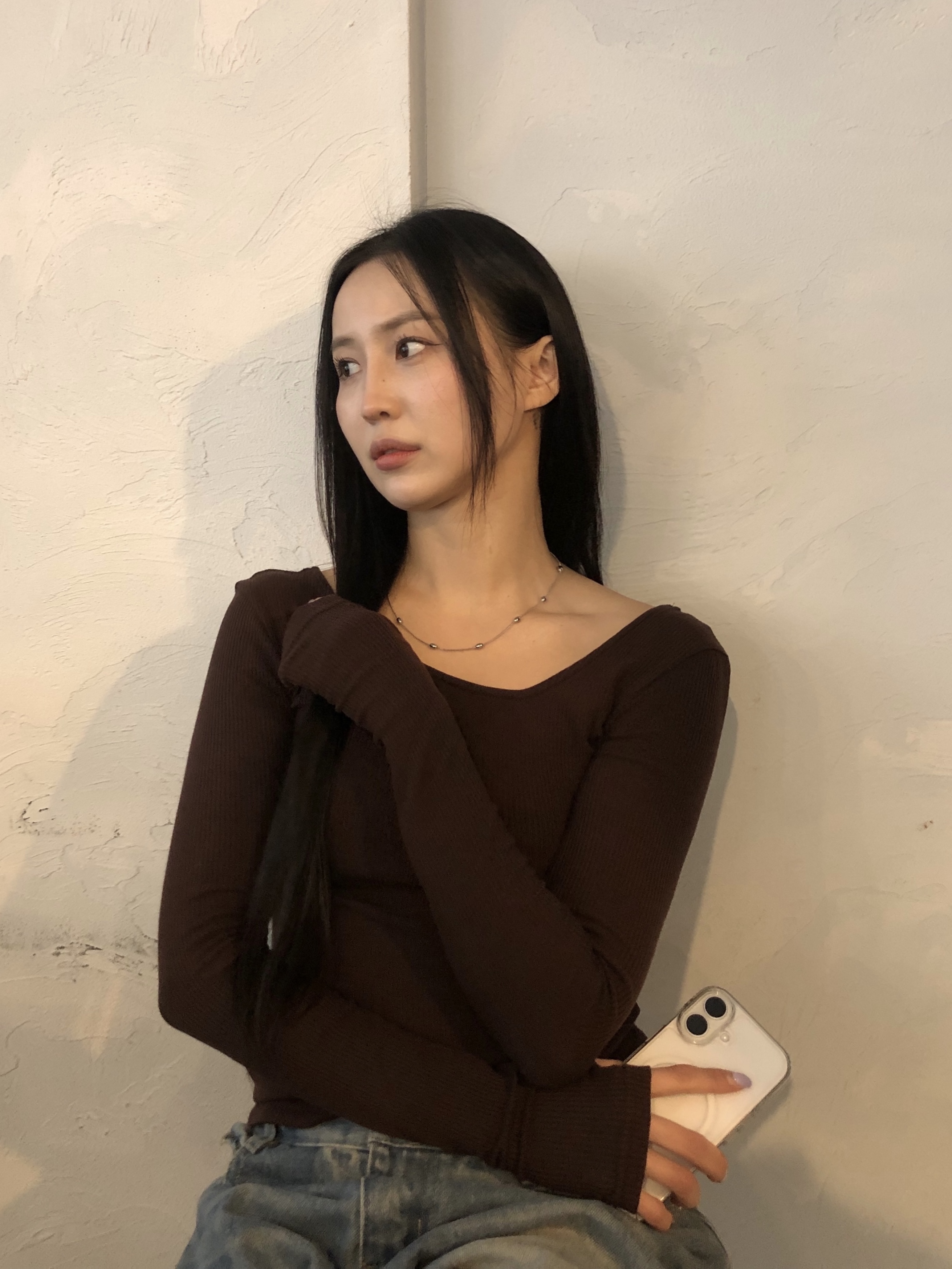 Riomeu Orbit Overlap Chain Necklace 착용 스타일