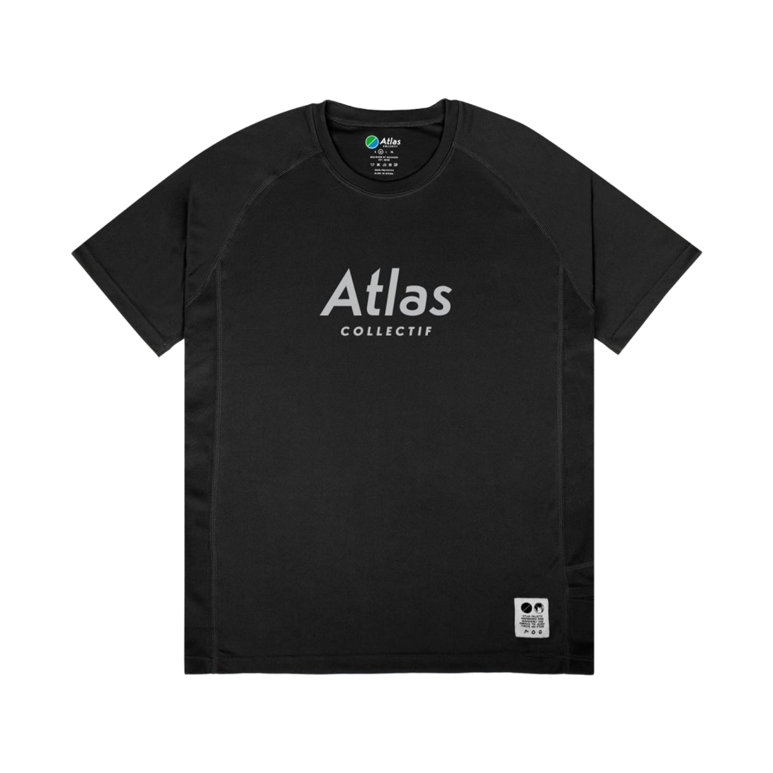 아틀라스 콜렉티프 일루미 트랙스 남성 러닝 티셔츠 블랙(Atlas COLLECTIF Illumi Trax MENS Running TShirts Black)