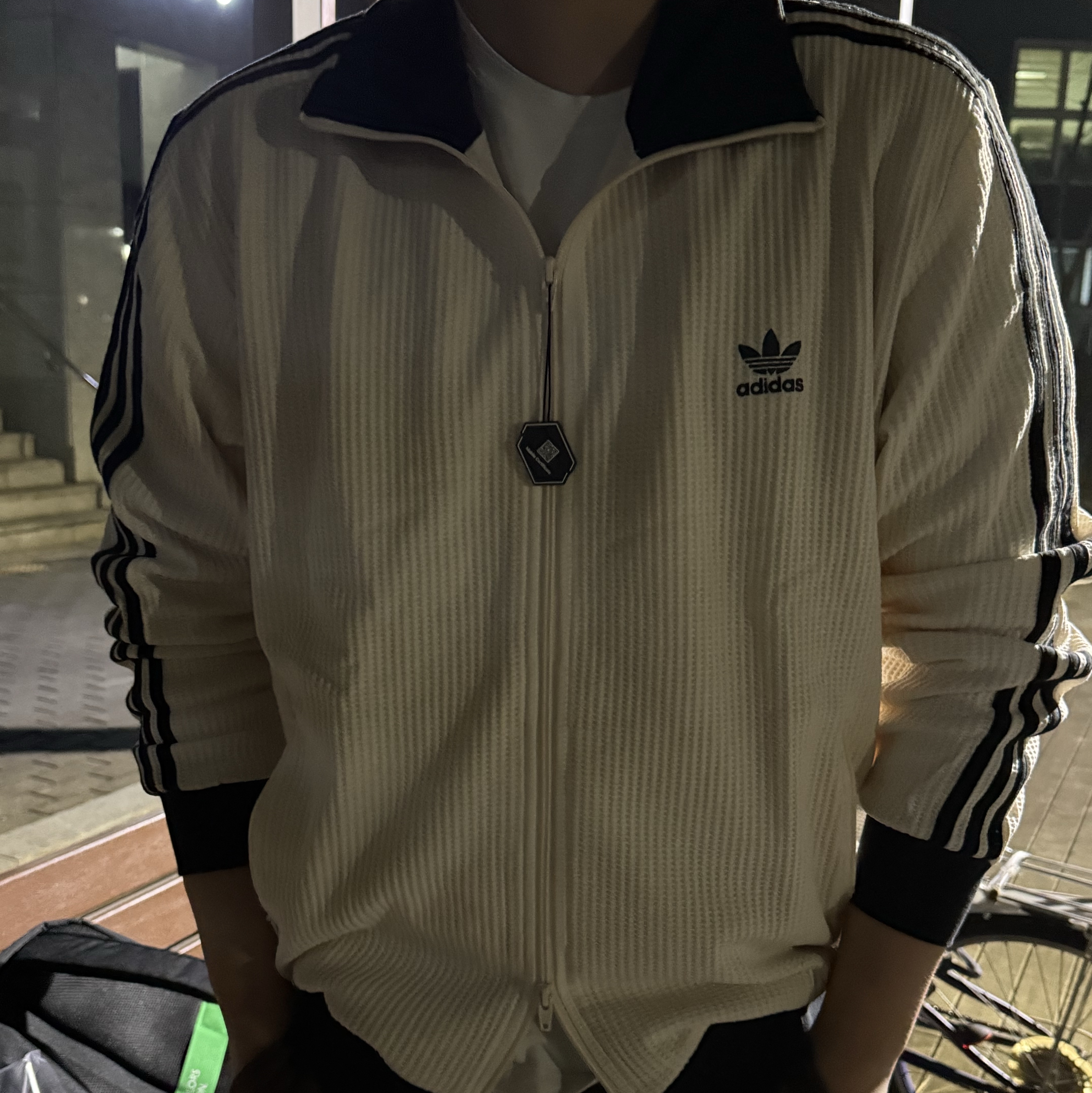 Adidas Waffle Beckenbauer Track Top Wonder White - KR Sizing 착용 스타일
