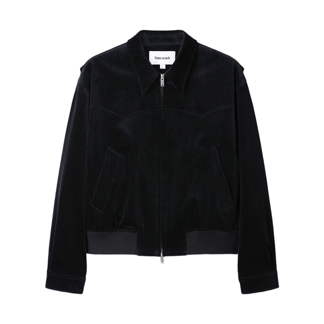 토니웩 립드 벨벳 웨스턴 블루종 블랙(Tonywack Ribbed Velvet Western Blouson Black)