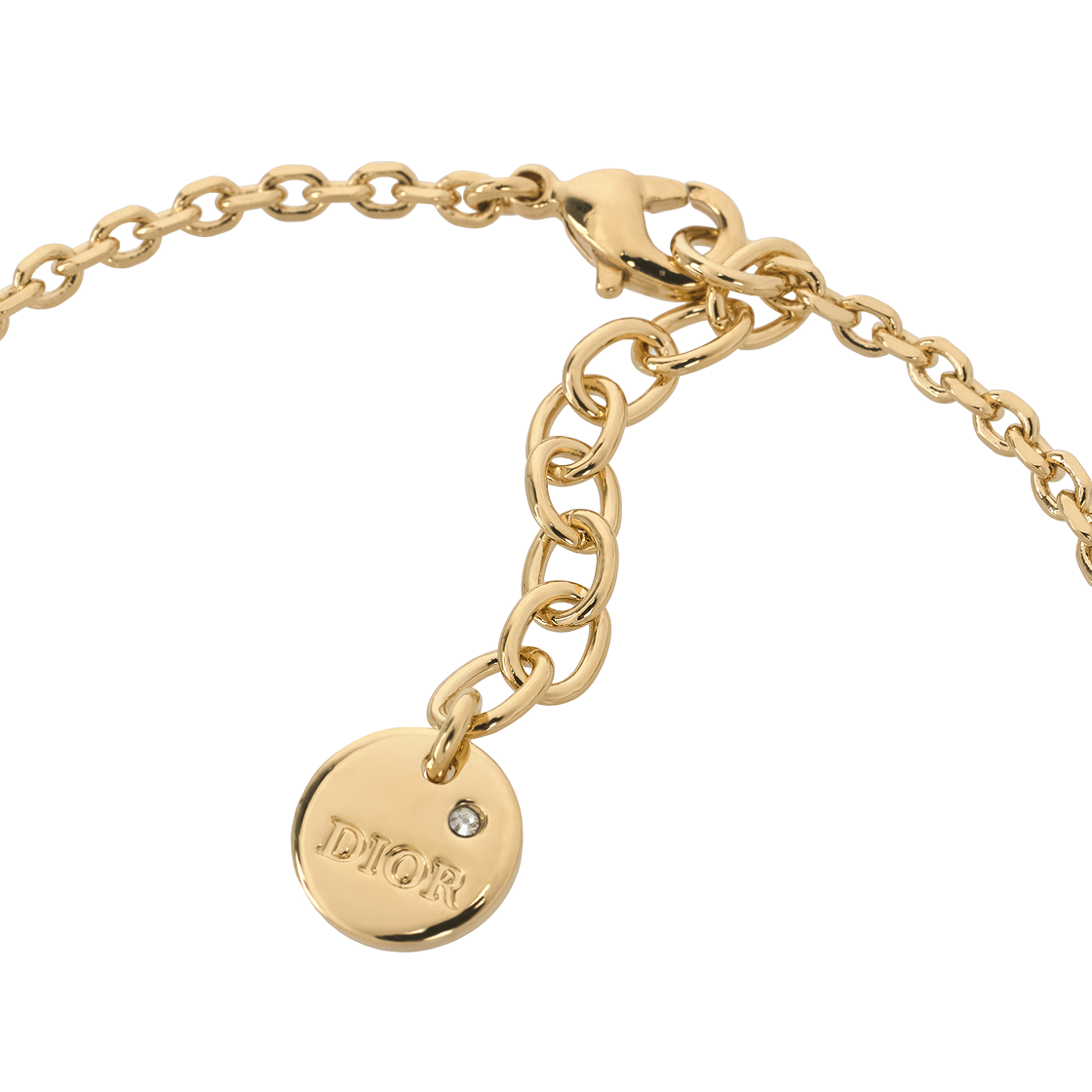 (W) 디올 쁘띠 CD 브레이슬릿 골드 피니쉬 메탈 & 화이트 레진 진주((W) Dior Petit CD Bracelet Gold Finish Metal & White Resin Pearl) - 3
