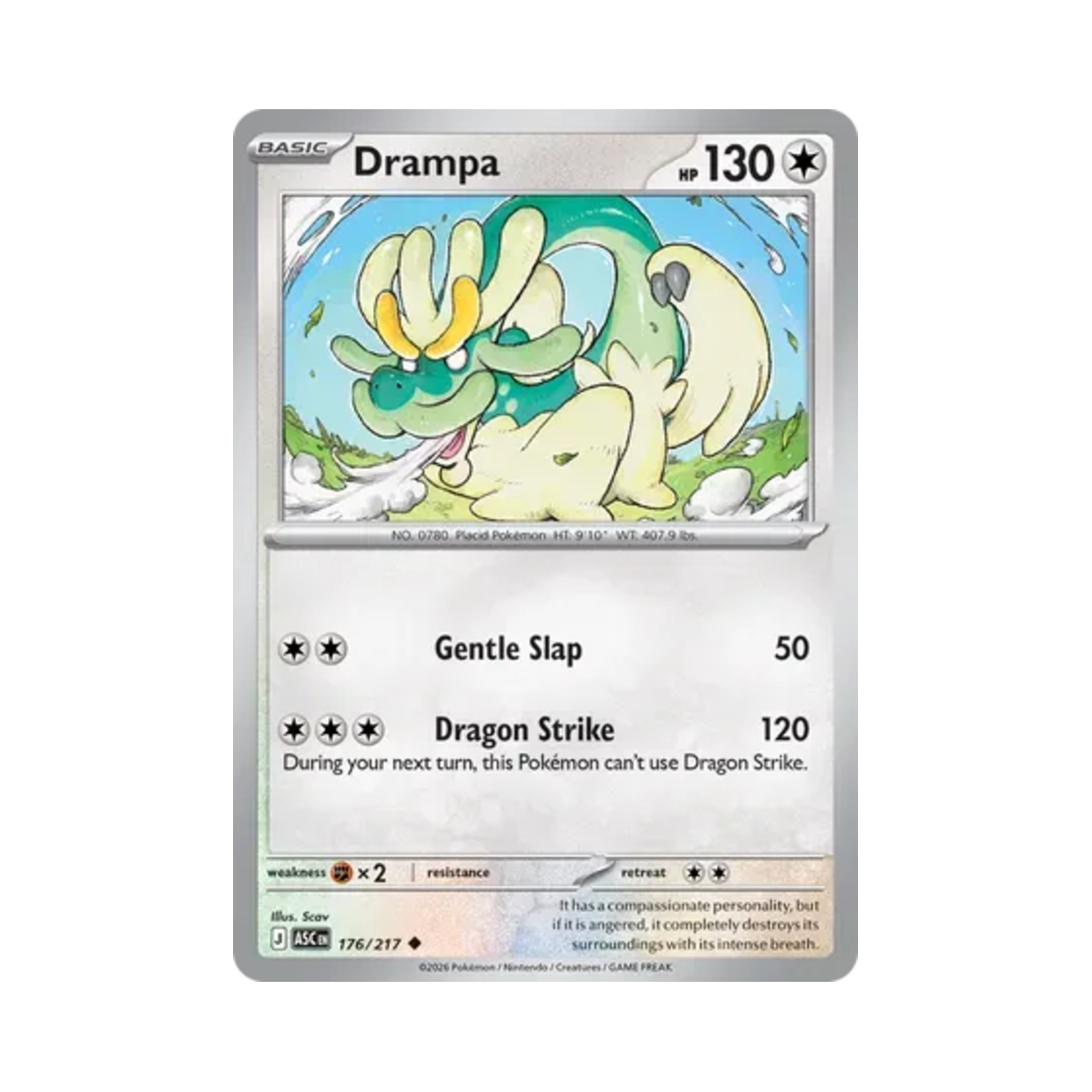 ASC176-217 Pokemon TCG Drampa U Mega Evolution Ascended Heroes (English Ver.)