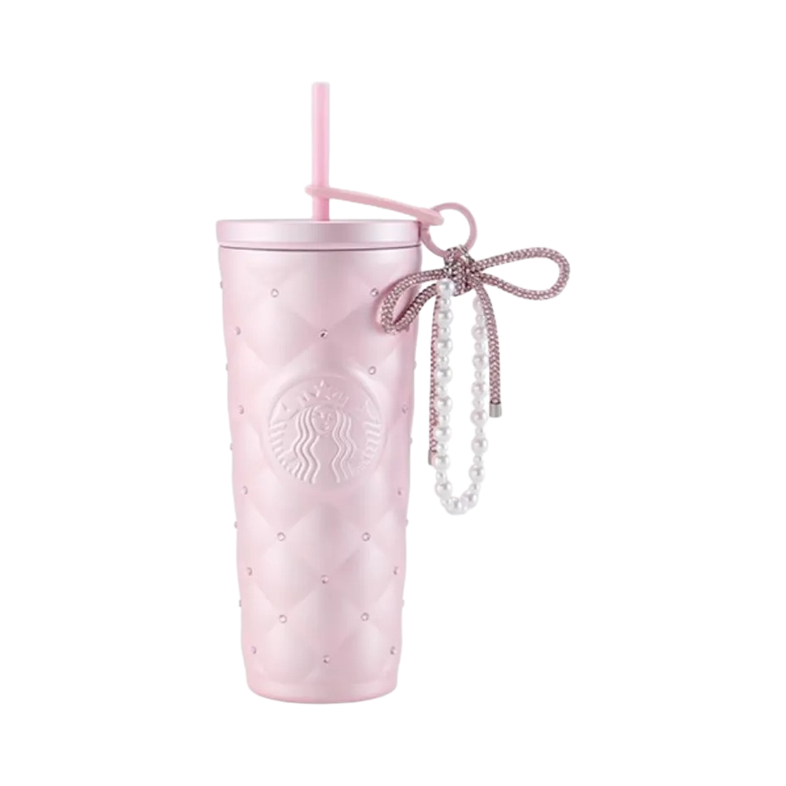 스타벅스 중국 2026 발렌타인 한정 스테인리스 비즈 핑크 텀블러 590ml(Starbucks China 2026 Valentine Limited Stainless Steel Beads Pink Tumbler 590ml)