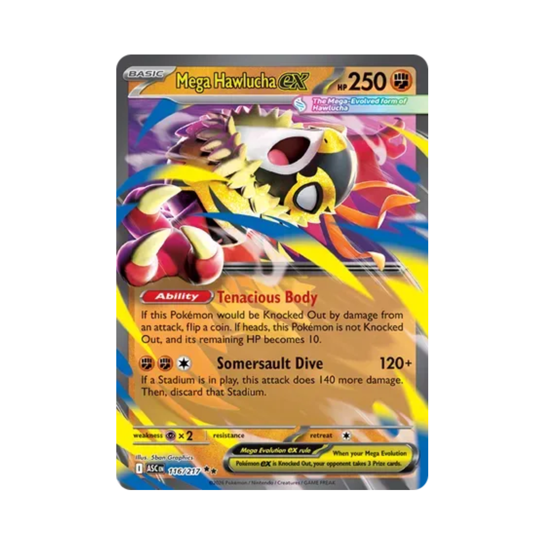 포켓몬 TCG 메가 루차불 ex DR 메가 에볼루션 어센드 히어로즈 (영문판)(Pokemon TCG Mega Hawlucha ex DR Mega Evolution Ascended Heroes (English Ver.)) - 1