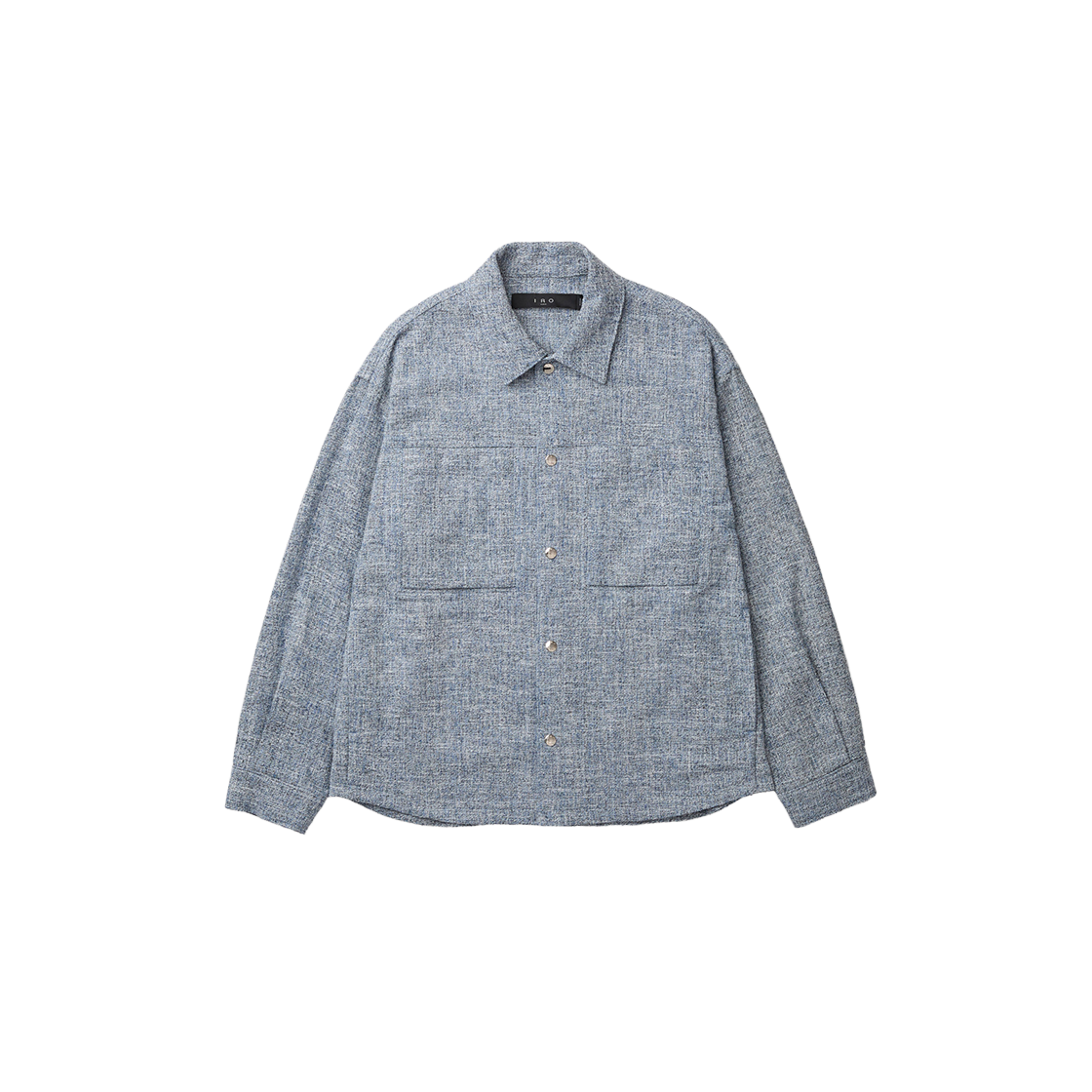 IQJCS26702BUL IRO Tissel Tweed Pocket Shirt Jacket Light Blue