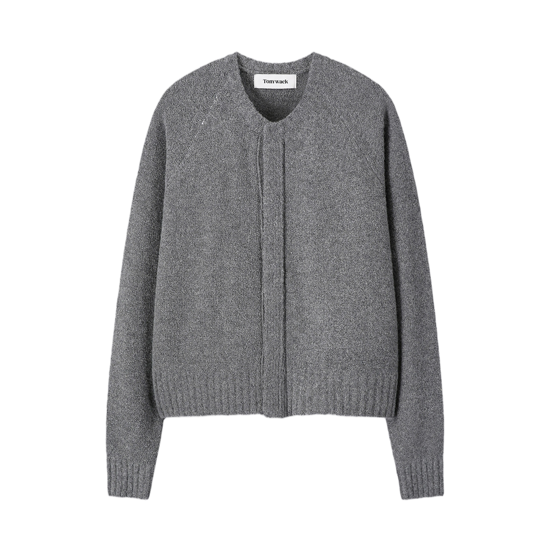 토니웩 플래킷 버튼 다운 니트 가디건 멜란지 그레이(Tonywack Placket Button Down Knit Cardigan Melange Grey)