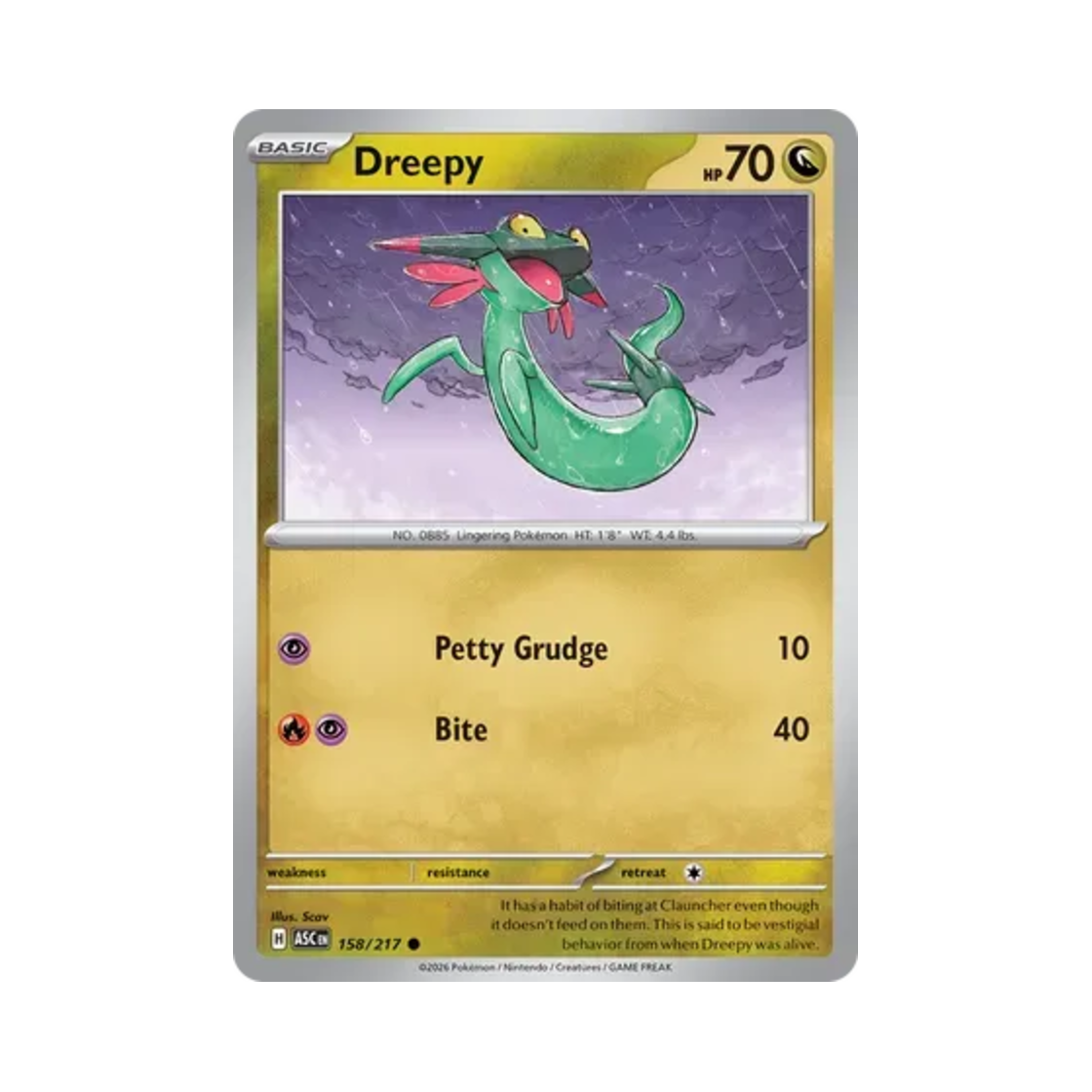 ASC158-217 Pokemon TCG Dreepy C Mega Evolution Ascended Heroes (English Ver.)