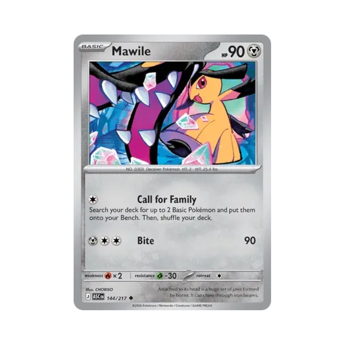 포켓몬 TCG 입치트 U 메가 에볼루션 어센드 히어로즈 (영문판)(Pokemon TCG Mawile U Mega Evolution Ascended Heroes (English Ver.)) - 1