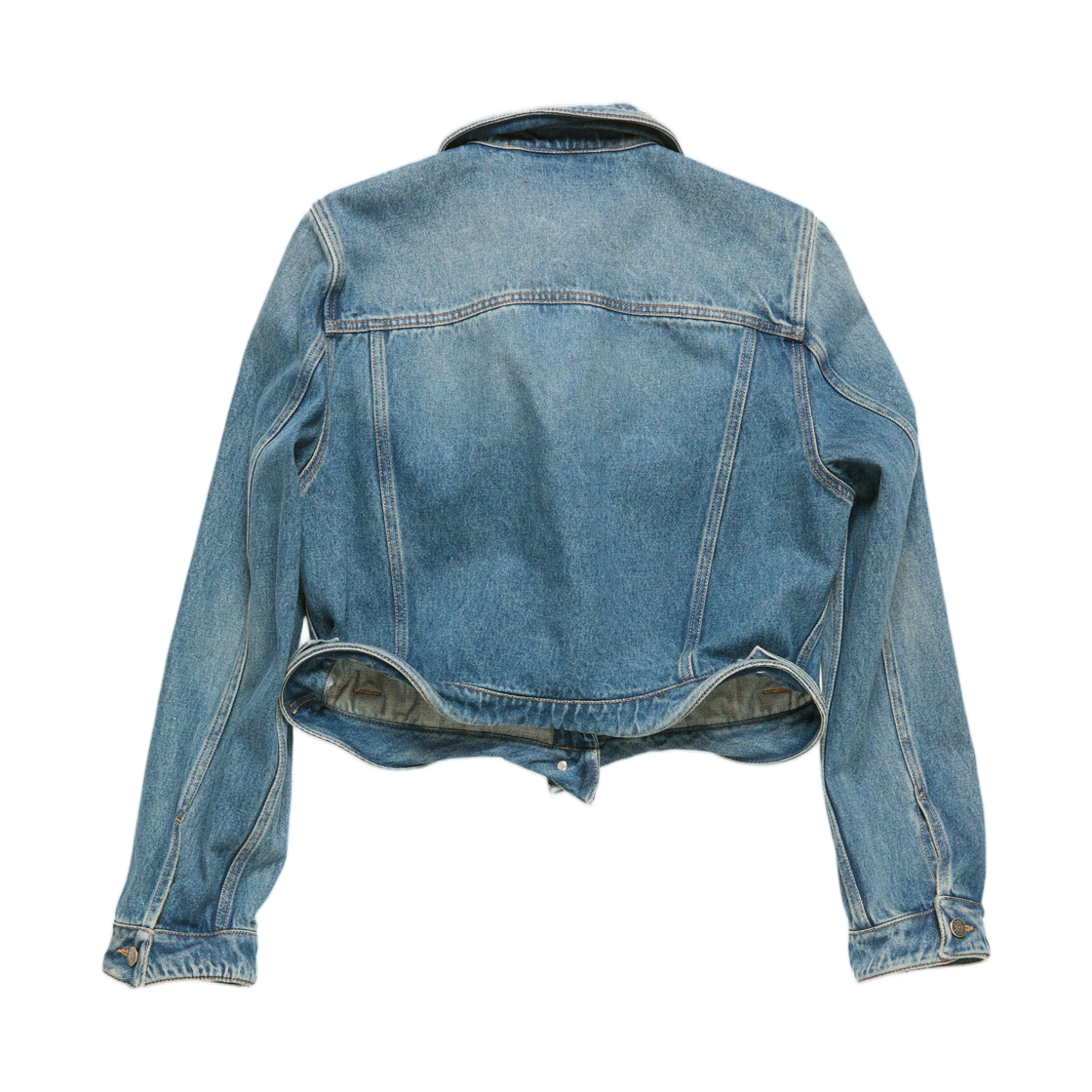 (W) 아크네 스튜디오 웨이비 데님 자켓 미드 블루((W) Acne Studios Wavy Denim Jacket Mid Blue) - 2