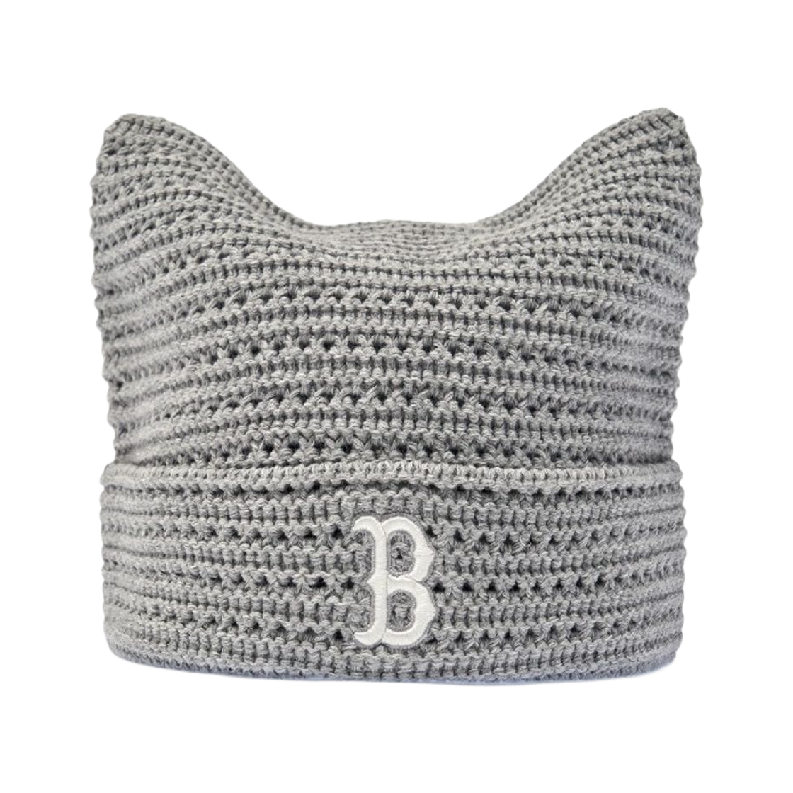 3ABNB0163-43MGS MLB Summer Crochet Meowing Beanie Boston Red Sox Melange Grey
