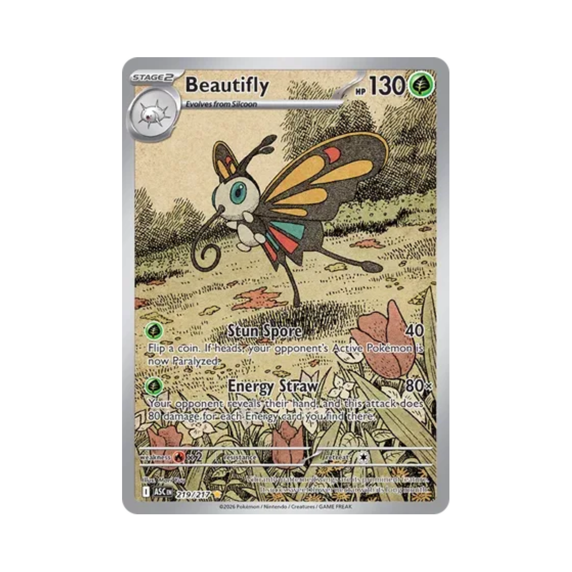 포켓몬 TCG 뷰티플라이 IR 메가 에볼루션 어센드 히어로즈 (영문판)(Pokemon TCG Beautifly IR Mega Evolution Ascended Heroes (English Ver.)) - 1