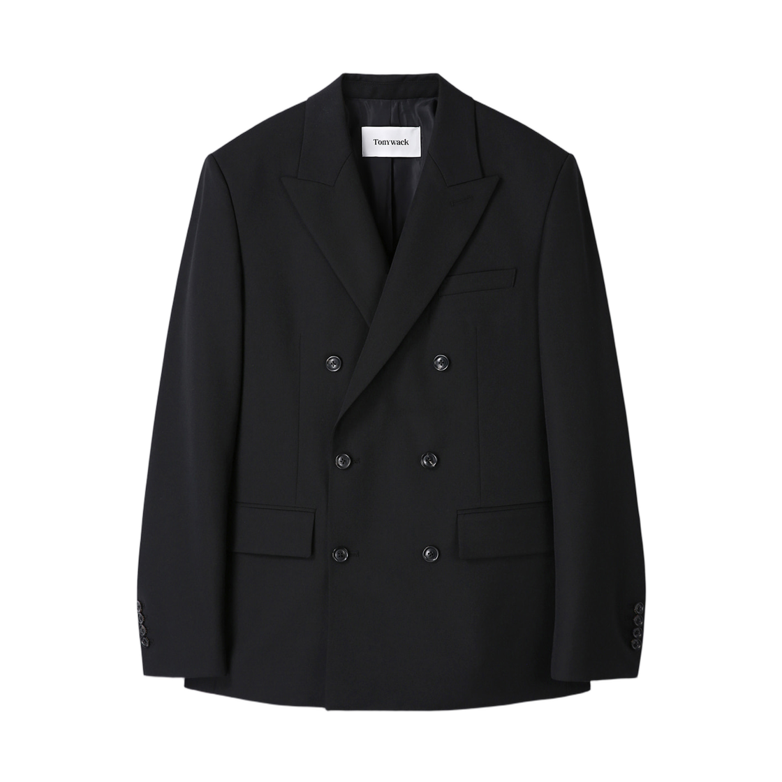 토니웩 울 더블 브레스티드 테일러드 자켓 블랙(Tonywack Wool Double Breasted Tailored Jacket Black)