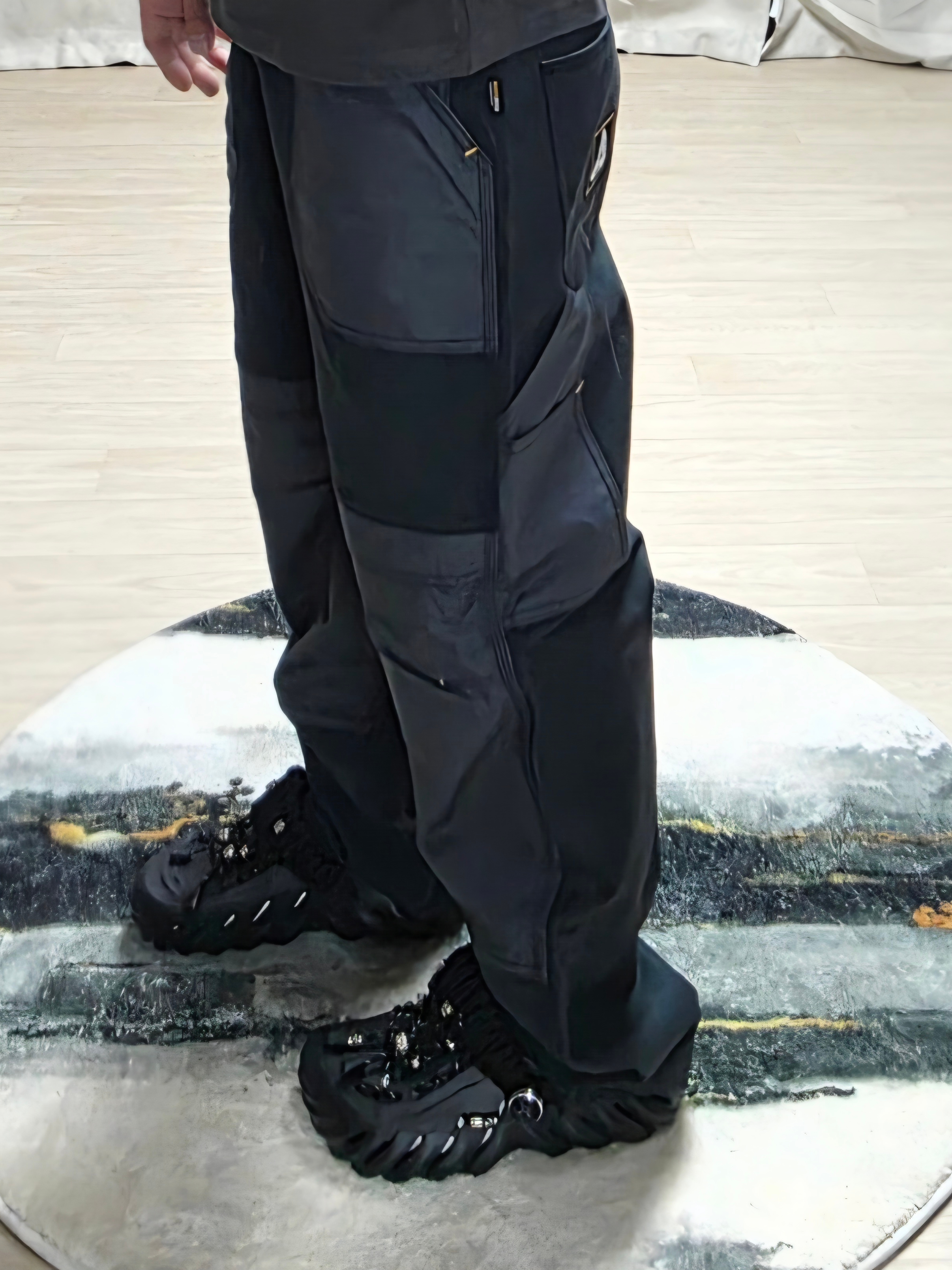 Crocs Echo Clog Black, Palace Cordura Duck Canvas Jean Onyx - 24FW 착용 스타일 - 3