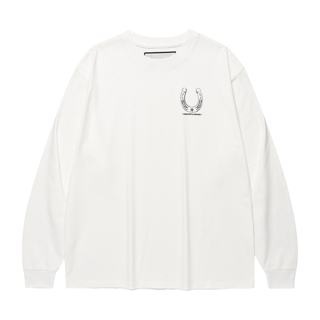 더바이닐하우스 럭키 하우스 롱슬리브 티셔츠 화이트(Thevinylhouse Lucky House Ls Tee White)