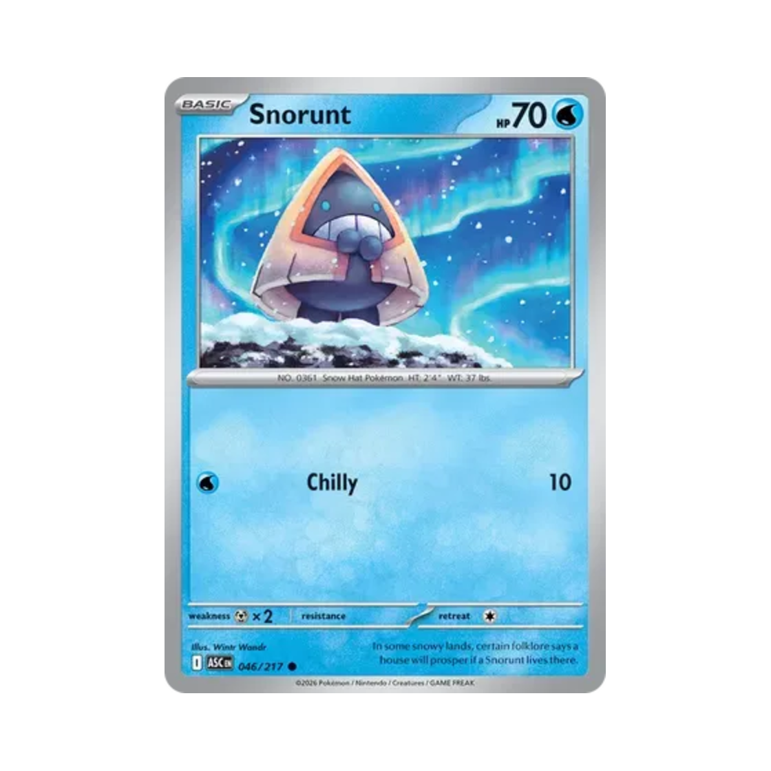 포켓몬 TCG 눈꼬마 C 메가 에볼루션 어센드 히어로즈 (영문판)(Pokemon TCG Snorunt C Mega Evolution Ascended Heroes (English Ver.)) - 1