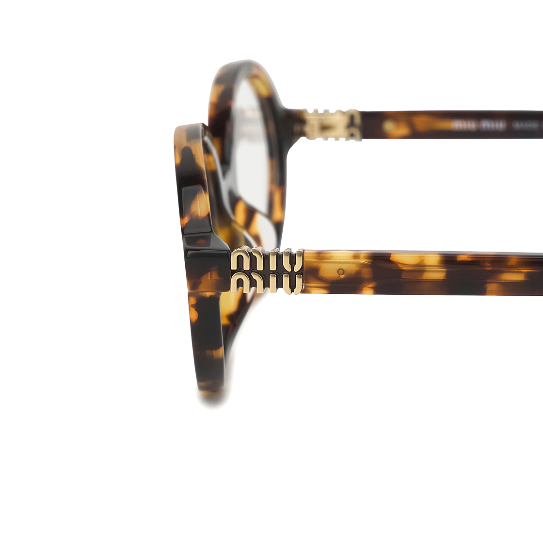 (W) 미우 미우 리가드 글라스 렌즈 라이트 하바나 아세테이트((W) Miu Miu Regard Glasses Lens Light Havana Acetate) - 5