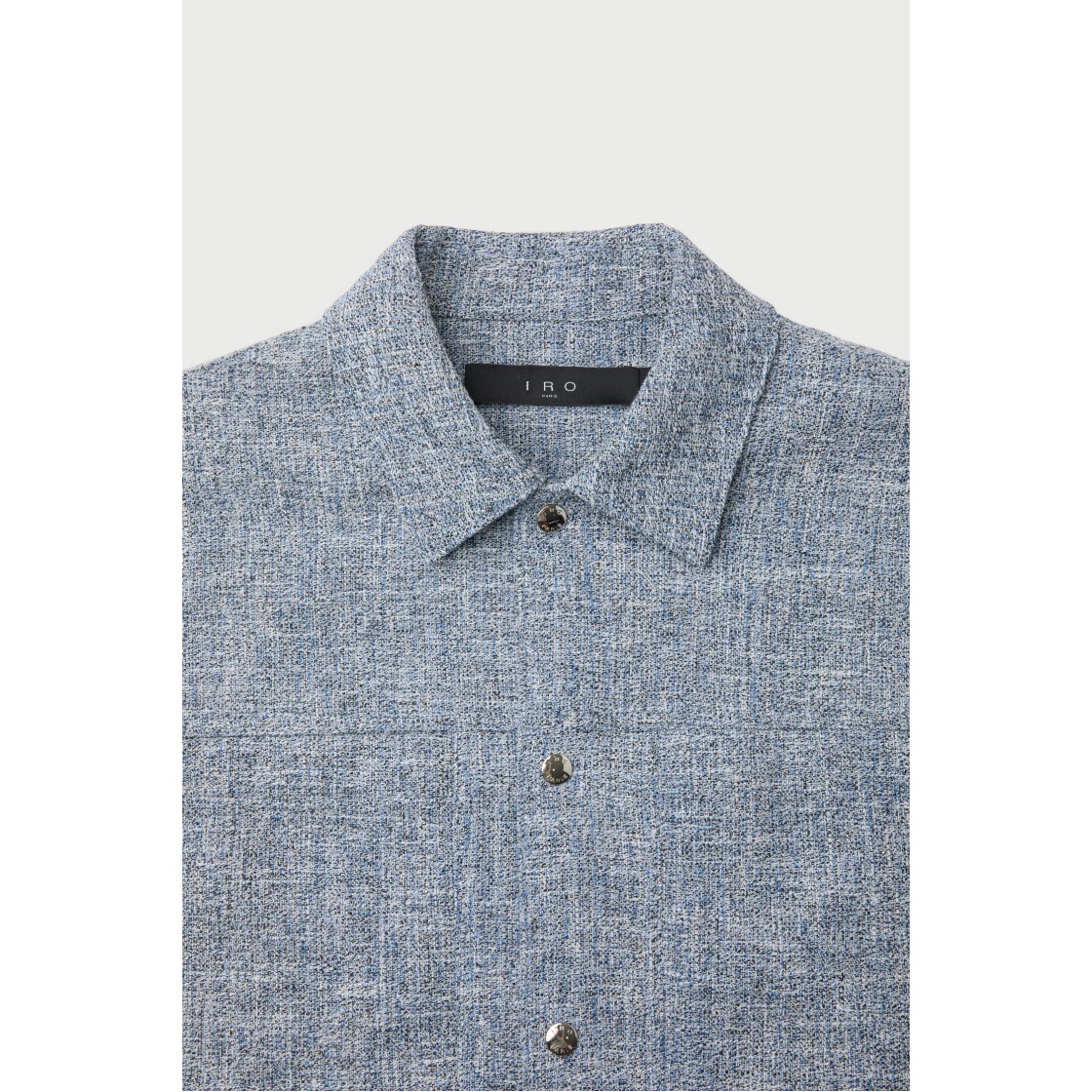 이로 티셀 트위드 포켓 셔켓 라이트 블루(IRO Tissel Tweed Pocket Shirt Jacket Light Blue) - 4