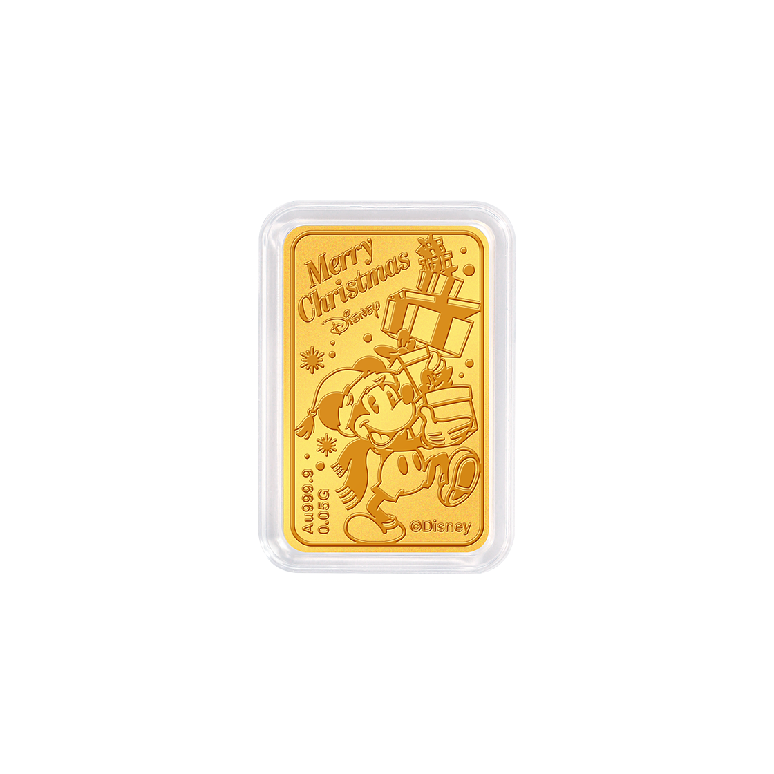 골드팡 디즈니 24K 미키의 러브 크리스마스 골드바 0.05g - 미키선물상자(GOLDPANG Disney 24K Gold Mickey’s Love Christmas Gold Bar 0.05g – Mickey Gift Box Edition)