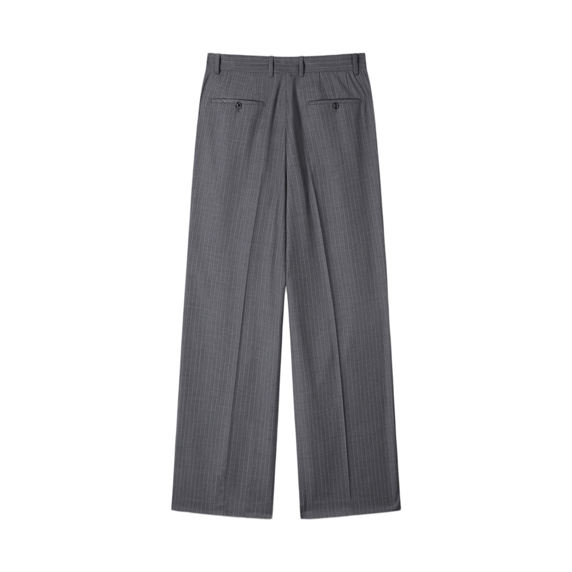 토니웩 스트라이프 울 더블 플리츠 와이드 트라우저 그레이 스트라이프(Tonywack Striped Wool Double Pleated Wide Trousers Grey Stripe) - 2