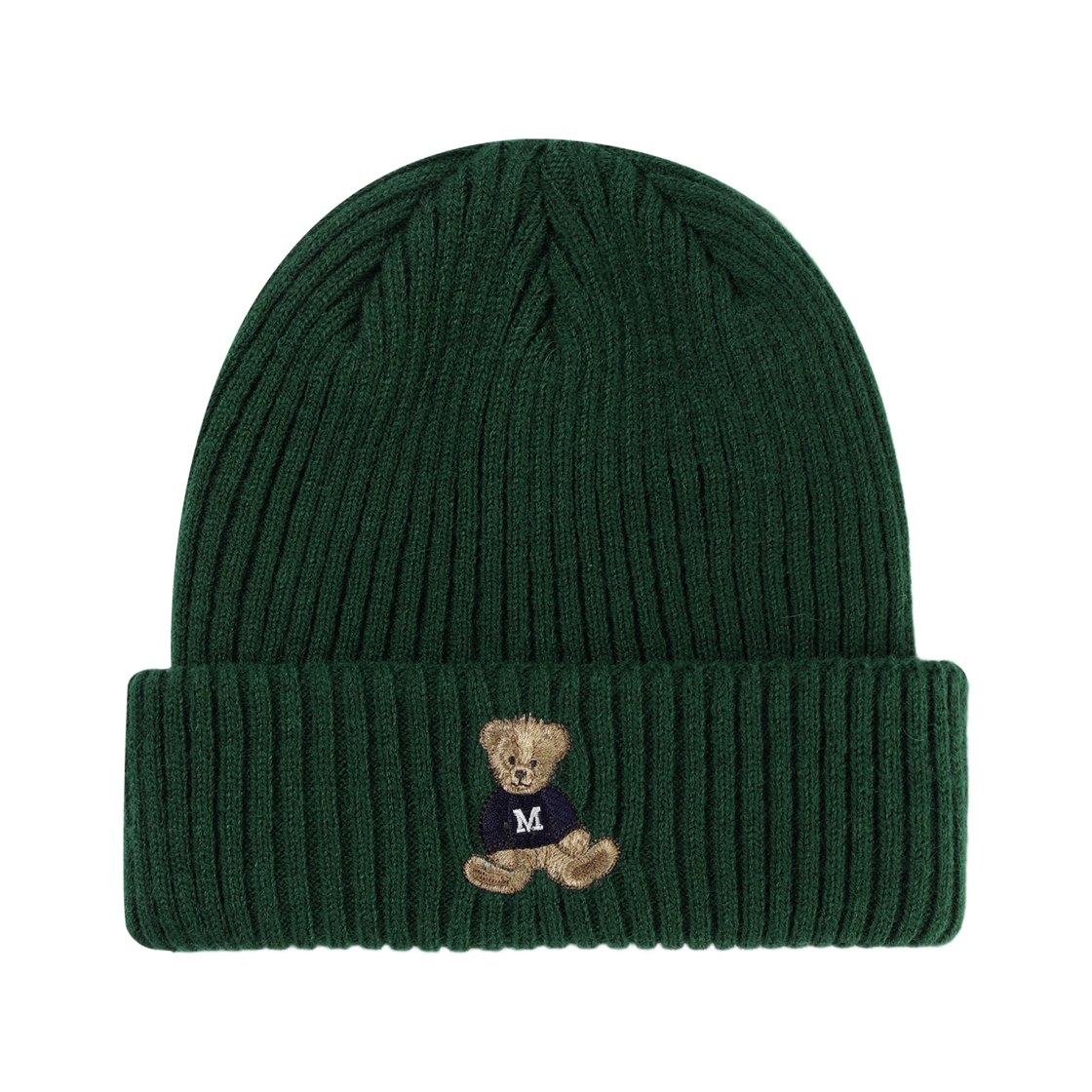 - Marithe Francois Girbaud Doodle Bear Beanie Dark Green