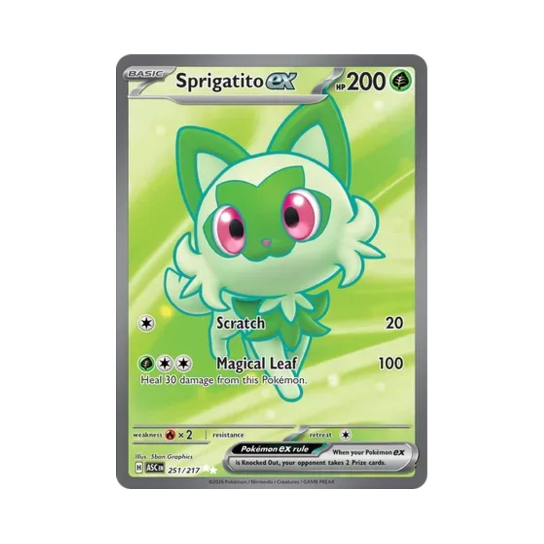 포켓몬 TCG 나오하 ex UR 메가 에볼루션 어센드 히어로즈 (영문판)(Pokemon TCG Sprigatito ex UR Mega Evolution Ascended Heroes (English Ver.)) - 1