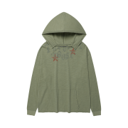Thevinylhouse Cut-Off Over Slub Hoodie Ls Tee Khaki