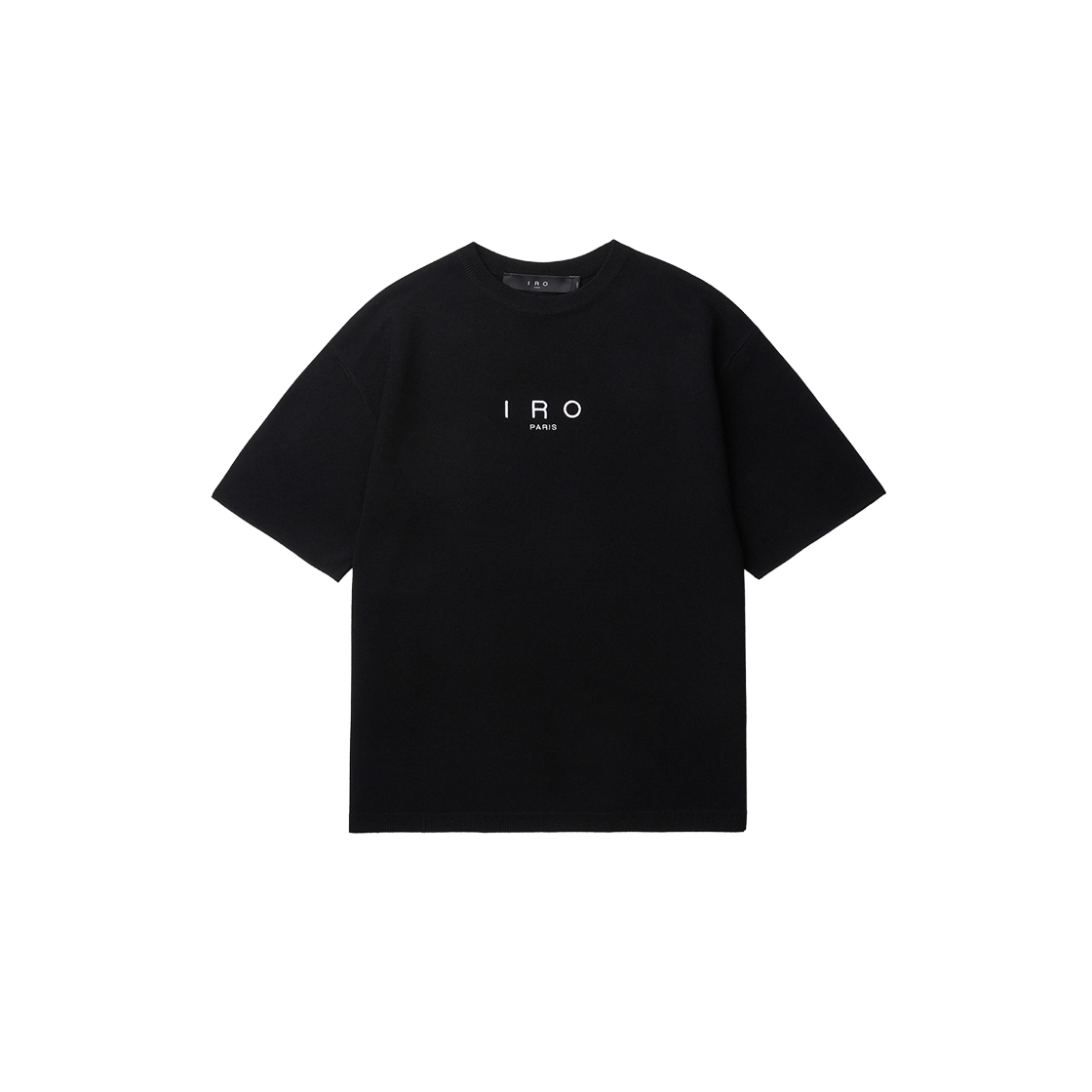 IQWAM26701BKX IRO Nebula Basic Logo Short-Sleeve Round-Neck Knit Black