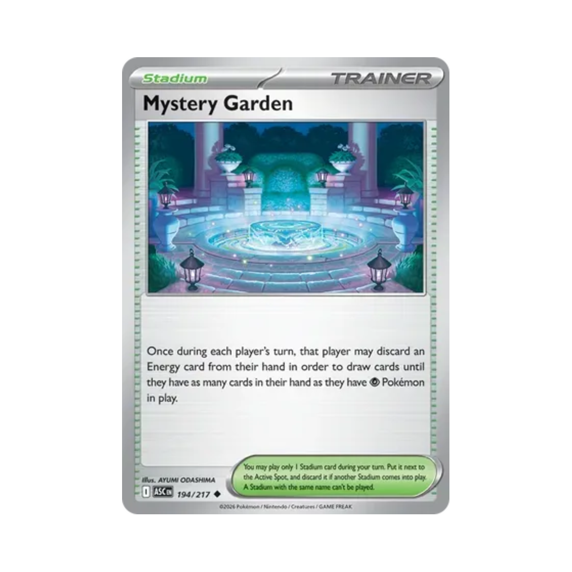 ASC194-217 Pokemon TCG Mystery Garden I Mega Evolution Ascended Heroes (English Ver.)