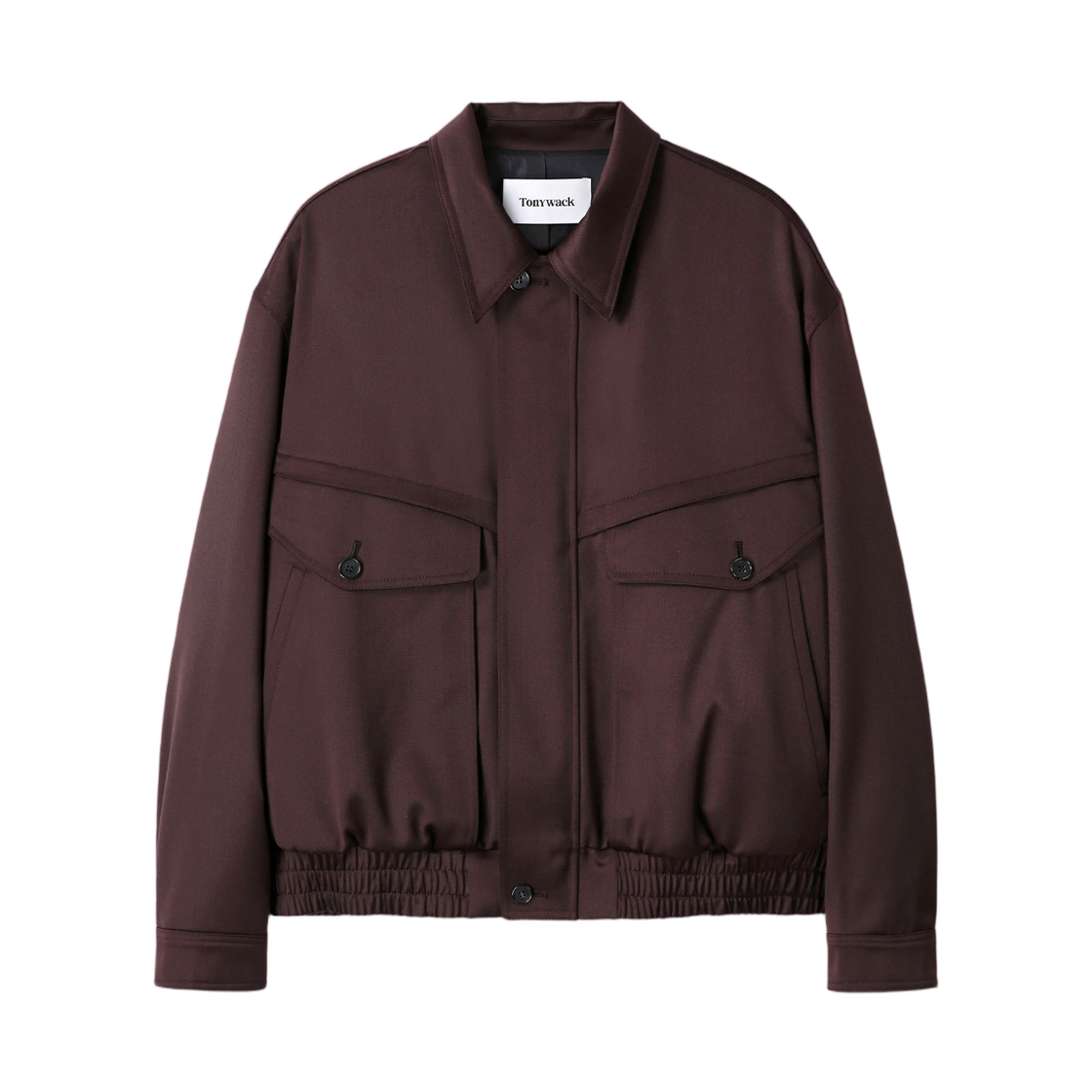 토니웩 울 비스코스 오버사이즈 봄버 자켓 다크 버건디(Tonywack Wool Viscose Oversized Bomber Jacket Dark Burgundy)