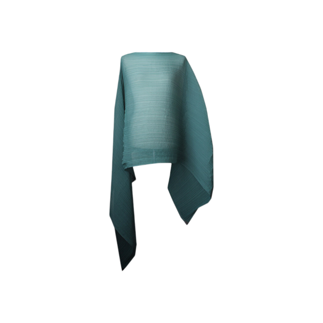 ITAJPVIHK8I6 Issey Miyake Pleats Please Green Poncho (One Size)