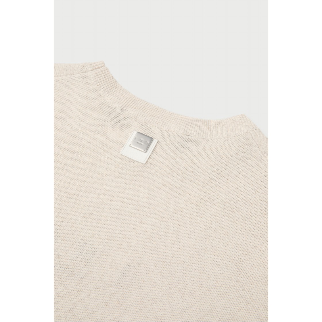 이로 네뷸라 베이직 로고 반팔 라운드 니트 아이보리(IRO Nebula Basic Logo Short-Sleeve Round-Neck Knit Ivory) - 6