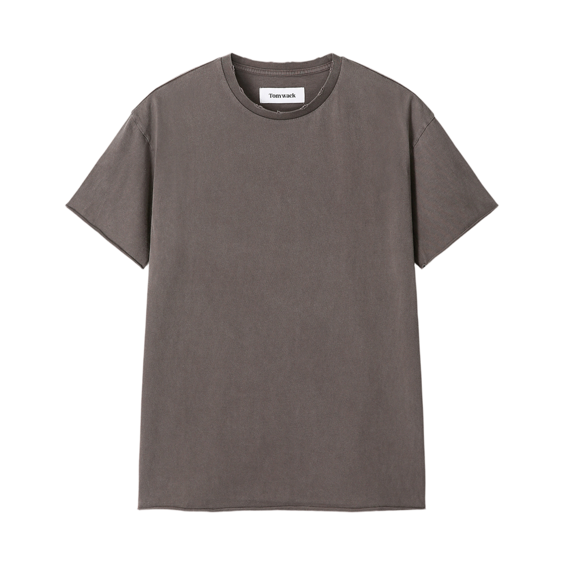 토니웩 가먼트 다이드 로우 엣지 티셔츠 페이디드 브라운(Tonywack Garment Dyed Raw Edge T-Shirt Faded Brown)