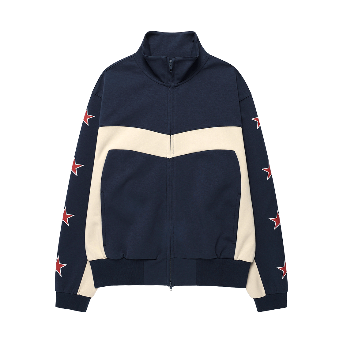 더바이닐하우스 스타 트랙 집업 네이비(Thevinylhouse Star Track Zip-Up Navy)
