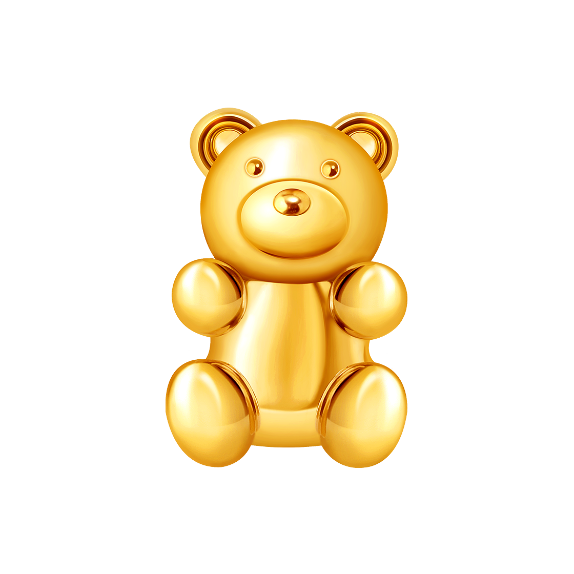 골드팡 24K 순금 통통젤리곰 오브제 0.5g + 유리병 증정(GOLDPANG 24K Gold Tongtong Jelly Bear Object 0.5g + Glass Bottle)