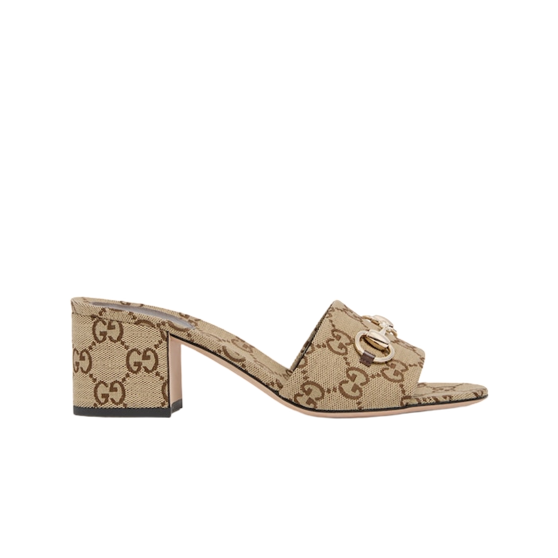 854882-9SF10-2544 Gucci Horsebit Slide Sandals Camel Brown